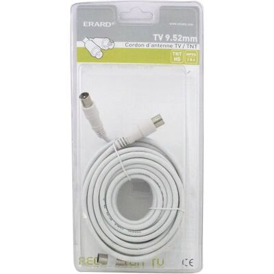 Erard TV-Adapter 10m - Männlich auf Weiblich 9,52mm Erard TV-Adapter 10m - Männlich auf Weiblich 9,52mm