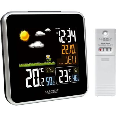 Station météo avec écran LCD couleur La Crosse WS6821-A-BLA - Station météo - Publicité Station météo avec écran LCD couleur La Crosse WS6821-A-BLA - Station météo - Publicité