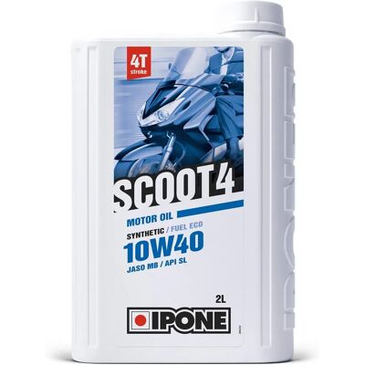 Aceite de Moto Ipone Scoot 4 10W40 Blanco Aceite de Moto Ipone Scoot 4 10W40 Blanco
