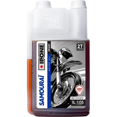 Huile Moteur Ipone Samourai Racing 2T - 1L Fraise - Sport 2 Temps - Publicité Huile Moteur Ipone Samourai Racing 2T - 1L Fraise - Sport 2 Temps - Publicité