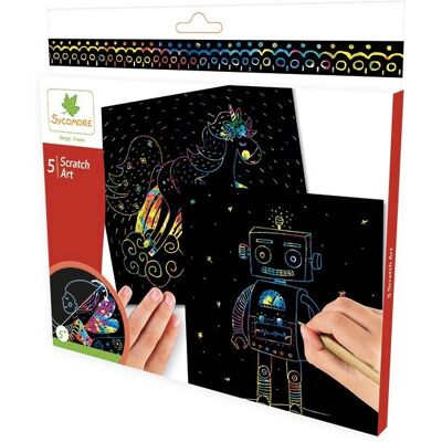 Faujas CRE44020 giocattolo artistico - Portfolio di arte da grattare Faujas CRE44020 giocattolo artistico - Portfolio di arte da grattare