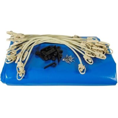 Cubierta para piscina Ubbink - Rectangular 6,50 x 3,50m - Azul - PVC 550g - Seguridad y Invierno Cubierta para piscina Ubbink - Rectangular 6,50 x 3,50m - Azul - PVC 550g - Seguridad y Invierno