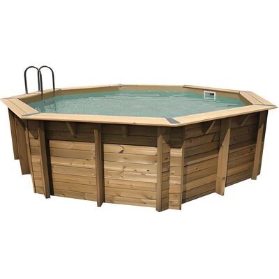 Piscine bois Ocea 5,80 x 1,30m - Forme octogonale, Liner beige Piscine bois Ocea 5,80 x 1,30m - Forme octogonale, Liner beige