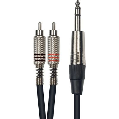 Yellow Cable 2 RCA Prise Stéréo 3 m - Câble audio - Publicité Yellow Cable 2 RCA Prise Stéréo 3 m - Câble audio - Publicité