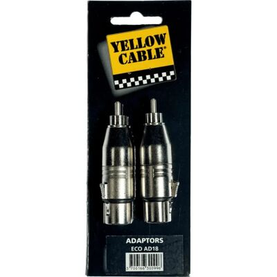 Yellow Cable Adaptateur - RCA mâle à XLR femelle - Lot de 2 - Publicité Yellow Cable Adaptateur - RCA mâle à XLR femelle - Lot de 2 - Publicité