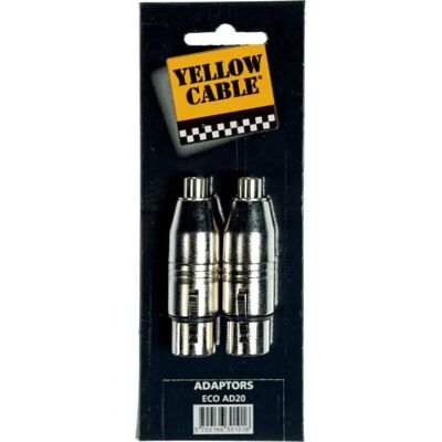 Adaptateur RCA Femelle XLR Femelle Yellow Cable - Lot de 2 - Publicité Adaptateur RCA Femelle XLR Femelle Yellow Cable - Lot de 2 - Publicité
