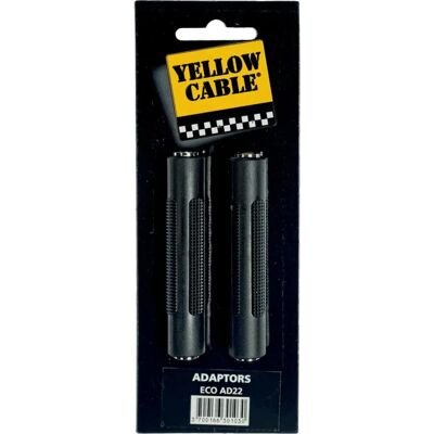 Yellow Cable AD22 - Lot de 2 adaptateurs jack stéréo femelle - Publicité Yellow Cable AD22 - Lot de 2 adaptateurs jack stéréo femelle - Publicité