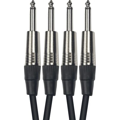 Yellow Cable - 2 Jack Mono 6 m - 6 m - 2 x 2 Jack Mono - Câble - Publicité Yellow Cable - 2 Jack Mono 6 m - 6 m - 2 x 2 Jack Mono - Câble - Publicité