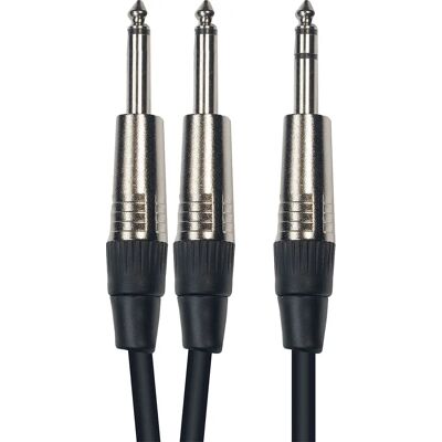 Yellow Cable - Cordon 2 Jack Mono/Stereo - 6 m - Cable - Publicité Yellow Cable - Cordon 2 Jack Mono/Stereo - 6 m - Cable - Publicité