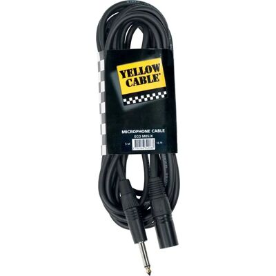 Câble Jaune 5m Mono Jack à XLR Mâle Audio - Publicité Câble Jaune 5m Mono Jack à XLR Mâle Audio - Publicité