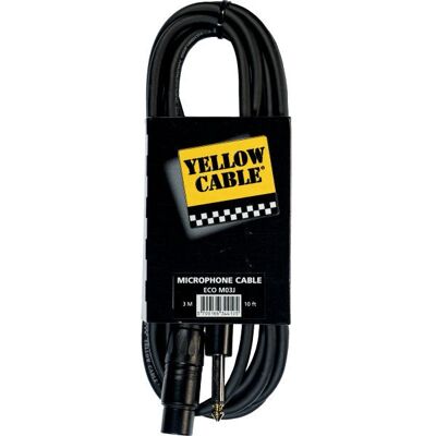 Yellow Cable - XLR-F 3m - Jack mono - Câble - Publicité Yellow Cable - XLR-F 3m - Jack mono - Câble - Publicité