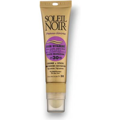 Ensemble solaire SPF30 Soleil Noir - Soins visage & lèvres - Publicité Ensemble solaire SPF30 Soleil Noir - Soins visage & lèvres - Publicité