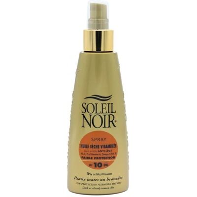 Huile Sèche SPF10 Soleil Noir Peau Bronzée - Protection Solaire - Publicité Huile Sèche SPF10 Soleil Noir Peau Bronzée - Protection Solaire - Publicité