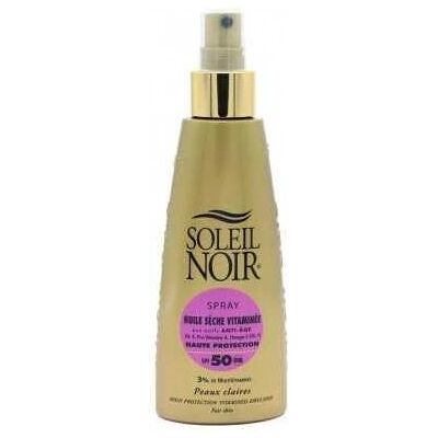 Soleil Noir SPF50 Spray Huile Sèche - Protection Solaire Peau Claire - Publicité Soleil Noir SPF50 Spray Huile Sèche - Protection Solaire Peau Claire - Publicité