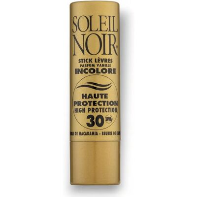 Baume à lèvres Soleil Noir SPF 30 - Stick - Publicité Baume à lèvres Soleil Noir SPF 30 - Stick - Publicité