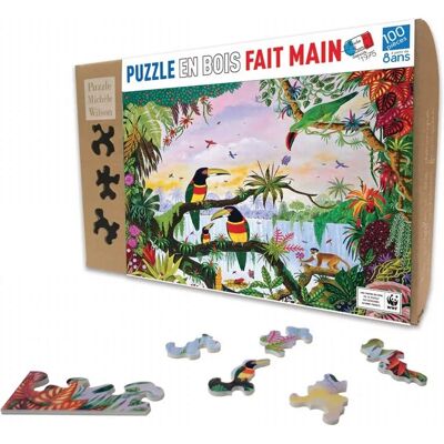 Puzzle Jungle Michèle Wilson - Jouet en Bois 100 Pièces - Publicité Puzzle Jungle Michèle Wilson - Jouet en Bois 100 Pièces - Publicité
