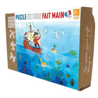 Puzzle en bois Les pirates Michèle Wilson 24 pièces - Puzzle - Publicité Puzzle en bois Les pirates Michèle Wilson 24 pièces - Puzzle - Publicité