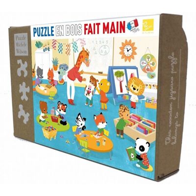 Puzzle Wilson - Vive la Maternelle - Puzzle en bois pour enfants - Publicité Puzzle Wilson - Vive la Maternelle - Puzzle en bois pour enfants - Publicité