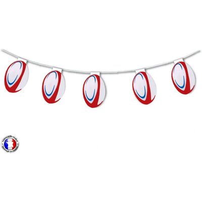 JADEO Feuerfeste Papiergirlande - Rugbybälle - 5m JADEO Feuerfeste Papiergirlande - Rugbybälle - 5m