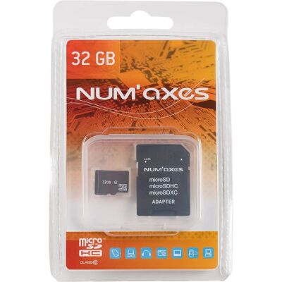 Carte Micro SD Num'axes 32Go avec Adaptateur - Carte Mémoire - Publicité Carte Micro SD Num'axes 32Go avec Adaptateur - Carte Mémoire - Publicité