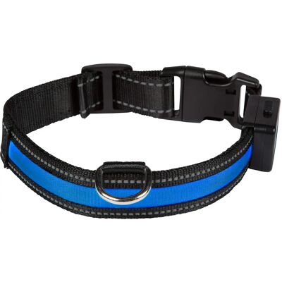 Collier rétractable réfléchissant pour chiens Eyenimal - Bleu USB 55-60cm - Publicité Collier rétractable réfléchissant pour chiens Eyenimal - Bleu USB 55-60cm - Publicité