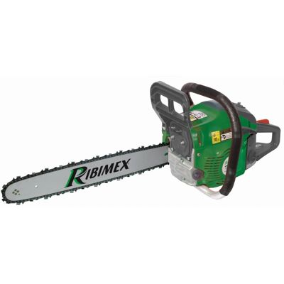 Tronçonneuse Ribimex PRTRT450 - 45 cc, 550 ml, lubrification automatique - Publicité Tronçonneuse Ribimex PRTRT450 - 45 cc, 550 ml, lubrification automatique - Publicité