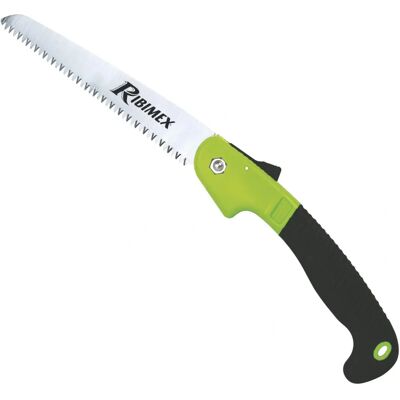 RIBIMEX Składana Piła - Tarczowa 180mm z Potrójnym Ostrzeniem - Przenośne Narzędzie do Cięcia Drewna RIBIMEX Składana Piła - Tarczowa 180mm z Potrójnym Ostrzeniem - Przenośne Narzędzie do Cięcia Drewna