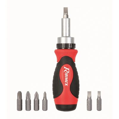 Tournevis manuel Ribimex PRTOUR7/B - 7 en 1 avec embouts Tournevis manuel Ribimex PRTOUR7/B - 7 en 1 avec embouts