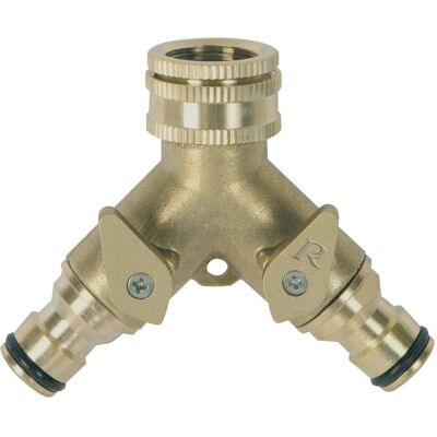 Ribimex Wasseranschluss - Messing 20x27mm, 15x21mm, Schnellverschluss, Umschalter Ribimex Wasseranschluss - Messing 20x27mm, 15x21mm, Schnellverschluss, Umschalter