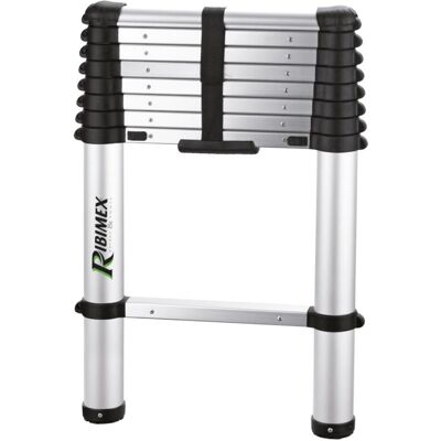 Escalera Ribimex PRET094 - Telescópica 9 Peldaños - Ligera en Aluminio Escalera Ribimex PRET094 - Telescópica 9 Peldaños - Ligera en Aluminio