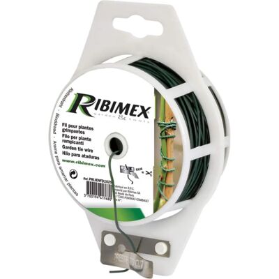 Ribimex Stalen Draad Plant Verbindingsdraad - 25m, Groen, Snijgereedschap Ribimex Stalen Draad Plant Verbindingsdraad - 25m, Groen, Snijgereedschap