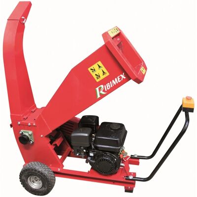 Broyeur de jardin Ribimex PRBVB196TH - Structure en métal robuste - Moteur à essence 6,5 Hp - Coupe Ø 70mm - Publicité Broyeur de jardin Ribimex PRBVB196TH - Structure en métal robuste - Moteur à essence 6,5 Hp - Coupe Ø 70mm - Publicité
