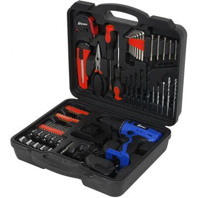 Ribimex PRLPV120KIT Perceuse-visseuse 12V - Kit d'outils Ribimex PRLPV120KIT Perceuse-visseuse 12V - Kit d'outils