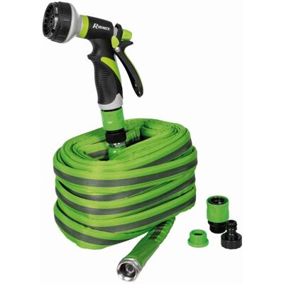 Ribimex Gartenschlauch - 15m mit Multi-Spraypistole Ribimex Gartenschlauch - 15m mit Multi-Spraypistole