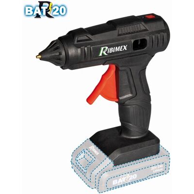 Ribimex PRBAT20/PCOLSB Pistolet à colle - Préchauffe 50s, Arrêt 5min, 3 bâtons Ribimex PRBAT20/PCOLSB Pistolet à colle - Préchauffe 50s, Arrêt 5min, 3 bâtons