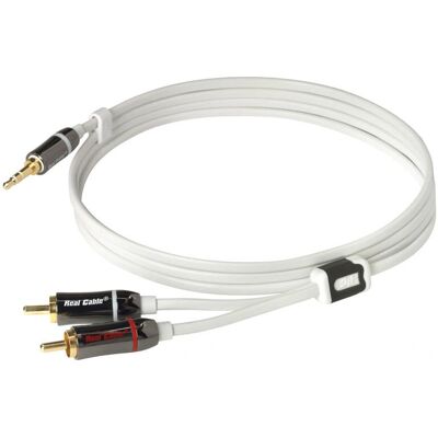 Câble audio Real Cable iPLUG-J35M2M - 1,5 m - Blanc - Publicité Câble audio Real Cable iPLUG-J35M2M - 1,5 m - Blanc - Publicité
