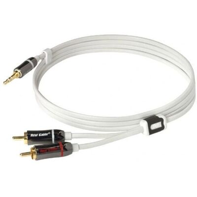Câble Audio Real Cable 3m - 2 RCA Blanc - Publicité Câble Audio Real Cable 3m - 2 RCA Blanc - Publicité