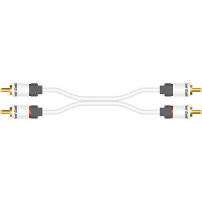 Real Cable 2RCA-1 - Câble audio stéréo 0,50 m - Publicité Real Cable 2RCA-1 - Câble audio stéréo 0,50 m - Publicité