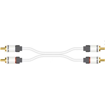 Real Cable 2RCA-1 3m Blanc - Câble audio - Publicité Real Cable 2RCA-1 3m Blanc - Câble audio - Publicité