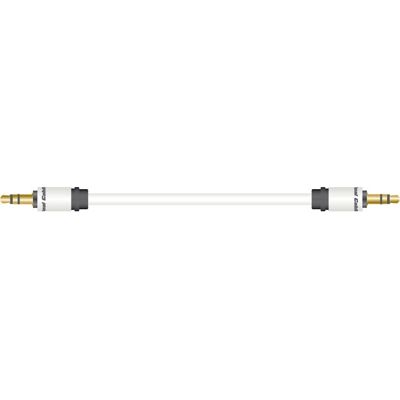 Câble Audio Real Cable 3,5mm M/3,5mm M 1,5m Blanc - Publicité Câble Audio Real Cable 3,5mm M/3,5mm M 1,5m Blanc - Publicité