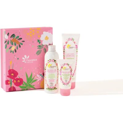 Fleurance Nature Pink Körper & Gesichtspflegeset - Rosenwasser Hydratisches Milch & Creme Fleurance Nature Pink Körper & Gesichtspflegeset - Rosenwasser Hydratisches Milch & Creme