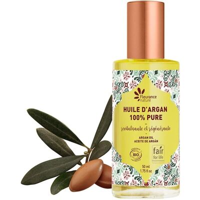 Huile d'Argan Bio Fleurance Nature - Soin de la peau et des cheveux - Publicité Huile d'Argan Bio Fleurance Nature - Soin de la peau et des cheveux - Publicité