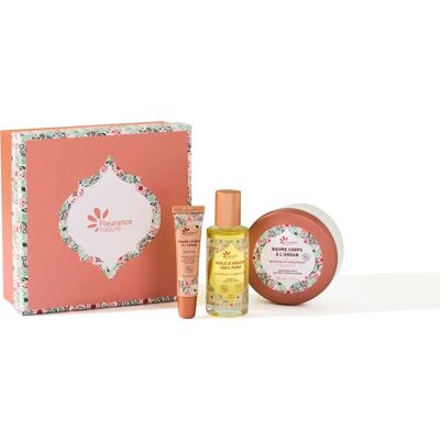 Coffret Argan Fleurance Nature - Ensemble soin visage et corps avec huile, baume à lèvres et corps Coffret Argan Fleurance Nature - Ensemble soin visage et corps avec huile, baume à lèvres et corps
