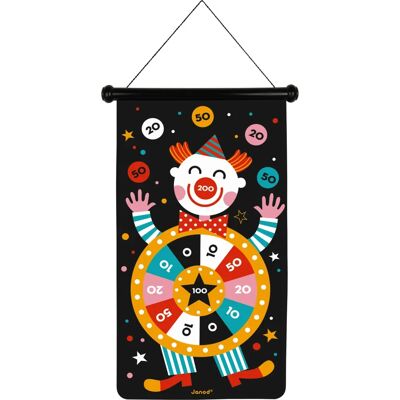 Jeu de Fléchettes Magnétique Janod - Thème Cirque J02074 - Jouet d'Adresse Jeu de Fléchettes Magnétique Janod - Thème Cirque J02074 - Jouet d'Adresse
