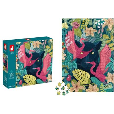 Puzzle Panthère Mystique - 500 pièces - JANOD - Publicité Puzzle Panthère Mystique - 500 pièces - JANOD - Publicité