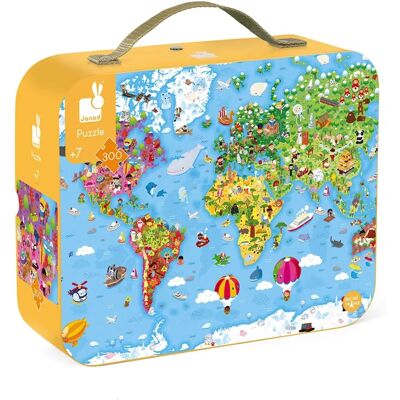 Janod Modell J02656 - Riesiges Weltkarten-Puzzle - 300 Teile - Für Kinder 7+ Janod Modell J02656 - Riesiges Weltkarten-Puzzle - 300 Teile - Für Kinder 7+