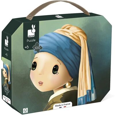 Janod Vermeer-geïnspireerde Puzzel - 100 Stukjes voor Kinderen - 40x50cm Janod Vermeer-geïnspireerde Puzzel - 100 Stukjes voor Kinderen - 40x50cm