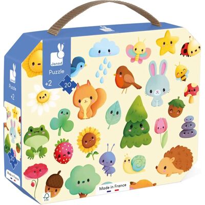 Janod Puzzle Nature 20 Pièces - Jeu Éducatif pour Enfants Janod Puzzle Nature 20 Pièces - Jeu Éducatif pour Enfants