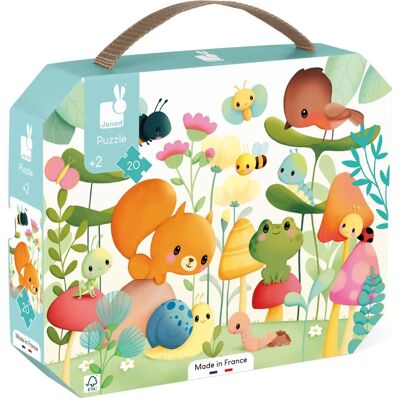 Janod - Puzzle Amis du Jardin - 20 Pièces - Développe Patience et Dextérité - FS Janod - Puzzle Amis du Jardin - 20 Pièces - Développe Patience et Dextérité - FS