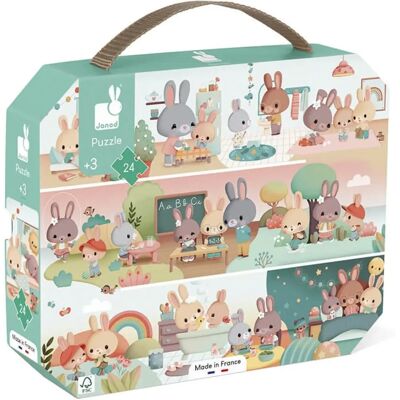 Janod One Day Puzzle 24pcs - Children's Puzzle - Educational Game - Fine Motor Skills Janod One Day Puzzle 24pcs - Children's Puzzle - Educational Game - Fine Motor Skills